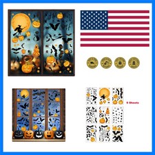 Pumpkin Spider Bats Shop Window Clings for Halloween Decorations Home Decor ...