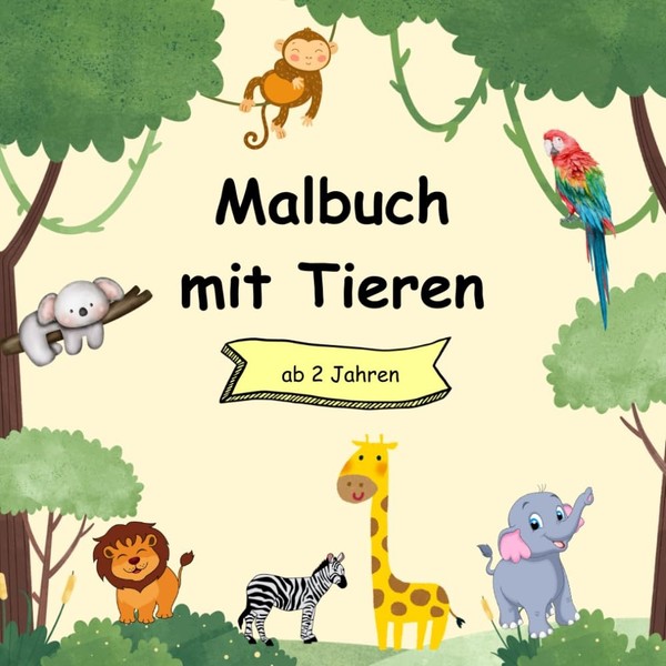 Malbuch Tiere FüR Kinder Ab 2 Jahren, 40 Motive, KreativitäT FöRdern-image