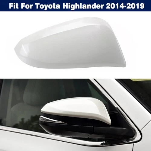 Right Side Mirror Cover Shell Mask Pearl White For Toyota Highlander 2014-2019
