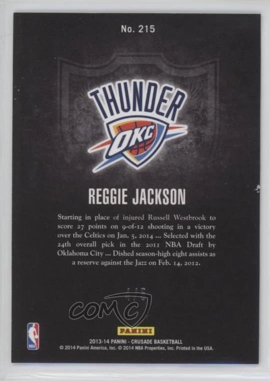 2013-14 Panini Crusade Blue 2014 National Convention /5 Reggie Jackson #215 - Image 2 of 2