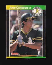 1989 Donruss Jose Canseco #Bonus Card Oakland Athletics