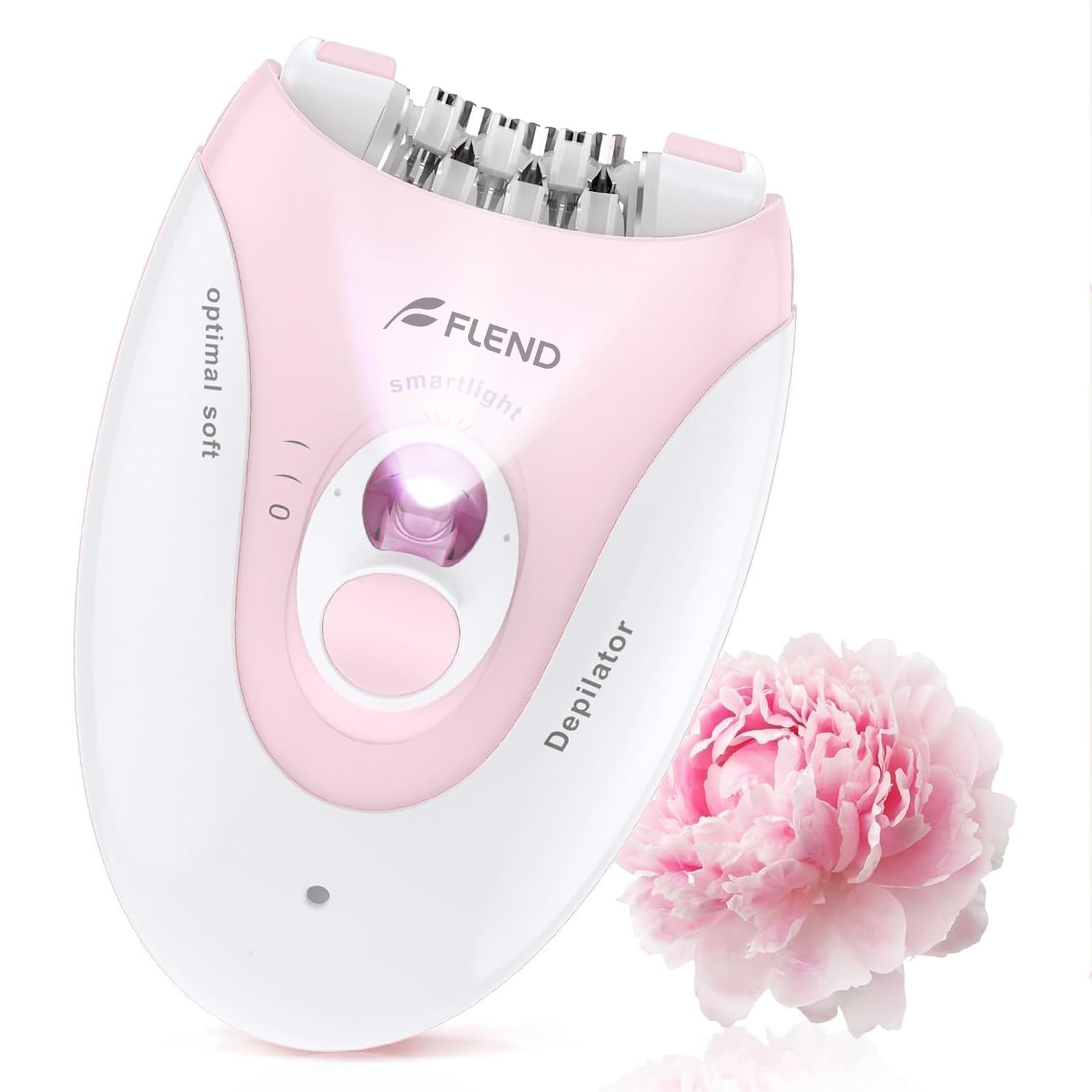 Smooth Glide Epilator for Women 2 Speeds Facial Hair Removal Device with LED