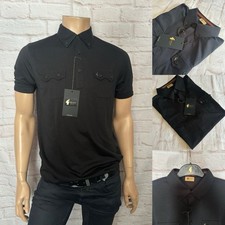 Gabicci Vintage Short Sleeve Cotton Blend Polo, Black, Medium, BNWT.