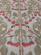 GP & J Baker Floral Print Fabric- Birds & Cherries / Soft Blue 2.50 yd BP10967.4