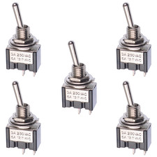5 x On/Off Mini Small Toggle Switch Model Railway Miniature SPST 12V
