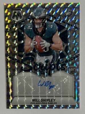 2024 Panini Mosaic Scripts Will Shipley Rookie RC Auto