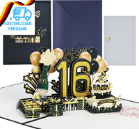 Joyoldelf Geburtstagskarte Zum 16. Pop Up GrußKarten, 3D Pop Up Karte Geburtstag