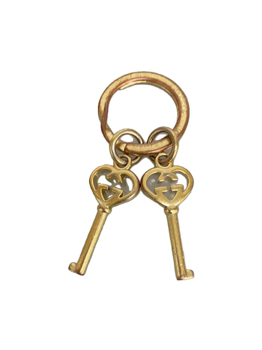 GUCCI Interlocking G Key Ring Key Holder, Gold, S… - image 1
