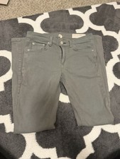rag & bone/JEAN Skinny Jeans Gray Denim Mid R...