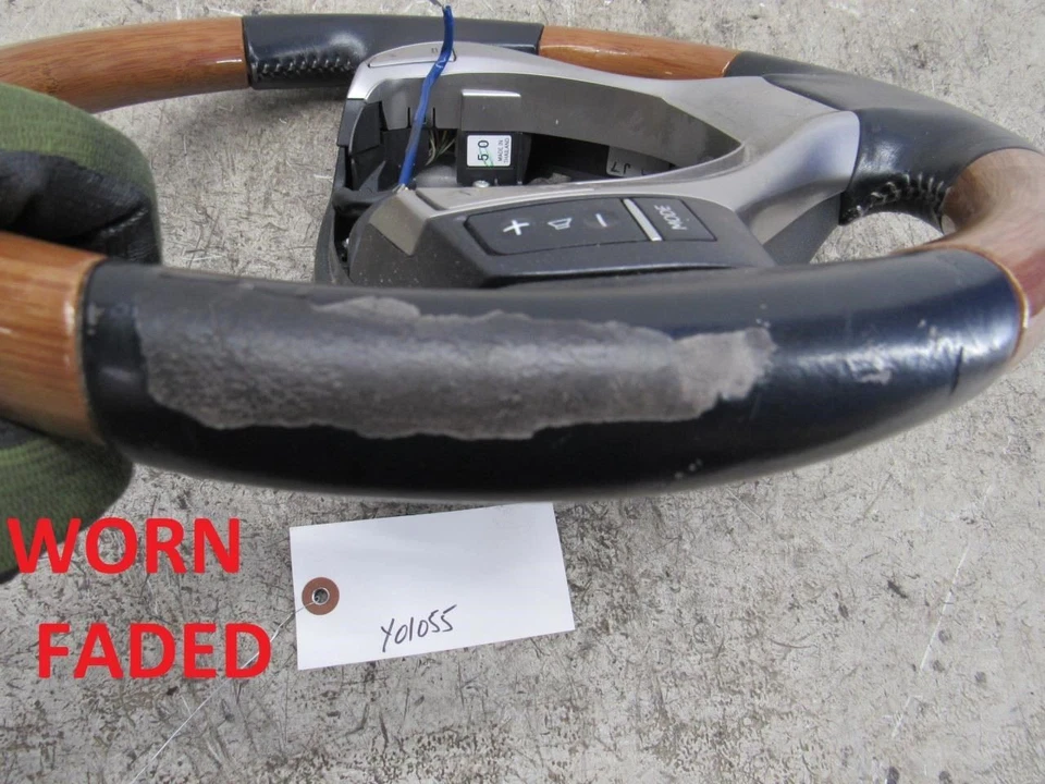 2013 2015 Lexus Es300H Es350 steering wheel bamboo black leather heated OEM Foto 3 de 4