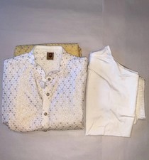 Spectacular Yellow Ombre Dyed Chikankari Kurta Set Size L Open Bag 