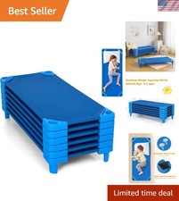 Stackable Sleeping Daycare Cots for Kids, Portable Toddler Nap Cots, 52" L x ...
