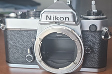 Nikon FE 35mm SLR Film Camera Body Only, Silver/Black Vintage, No Lens