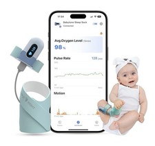 Babytone Baby Sleep Sock Monitor, Tracking Heart Rate and Movement for Infant