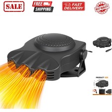 Car Heater Defogger Fan, Portable 30 Second Fast Heating Defrost Defogger Coo...