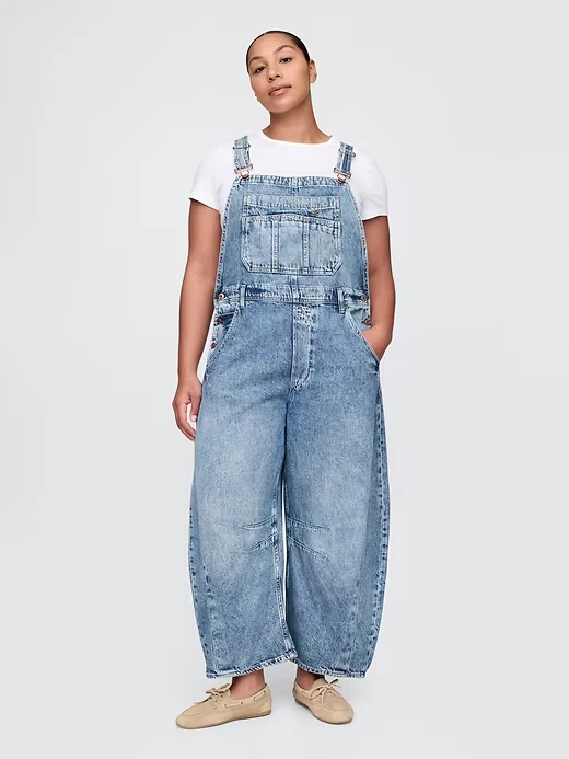 UltraSoft Denim Horseshoe Overalls - Image 4 of 4