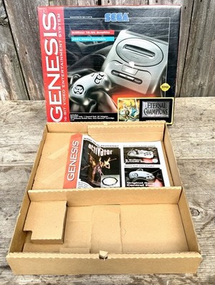 Original OEM Sega Genesis Model 1 Console Box Insert Paperwork Eternal Champions
