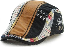 M MOACC Men Beret Hat Cotton Adjustable Newsboy Hats One Size, Hat-t5-beige 