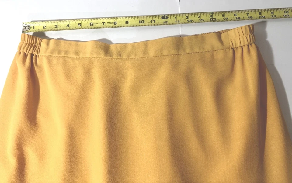 Falda Tally Taylor Fluido Amarillo Arrugado Estrás Inferior 22W Hada Foto 4 de 4