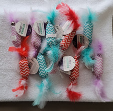 9 Multi-pet Crinkle  Feathered Cat Toys brand new 