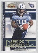 2008 Donruss Gridiron Gear Next Generation Gold /100 Chris Johnson Rookie RC 1d9