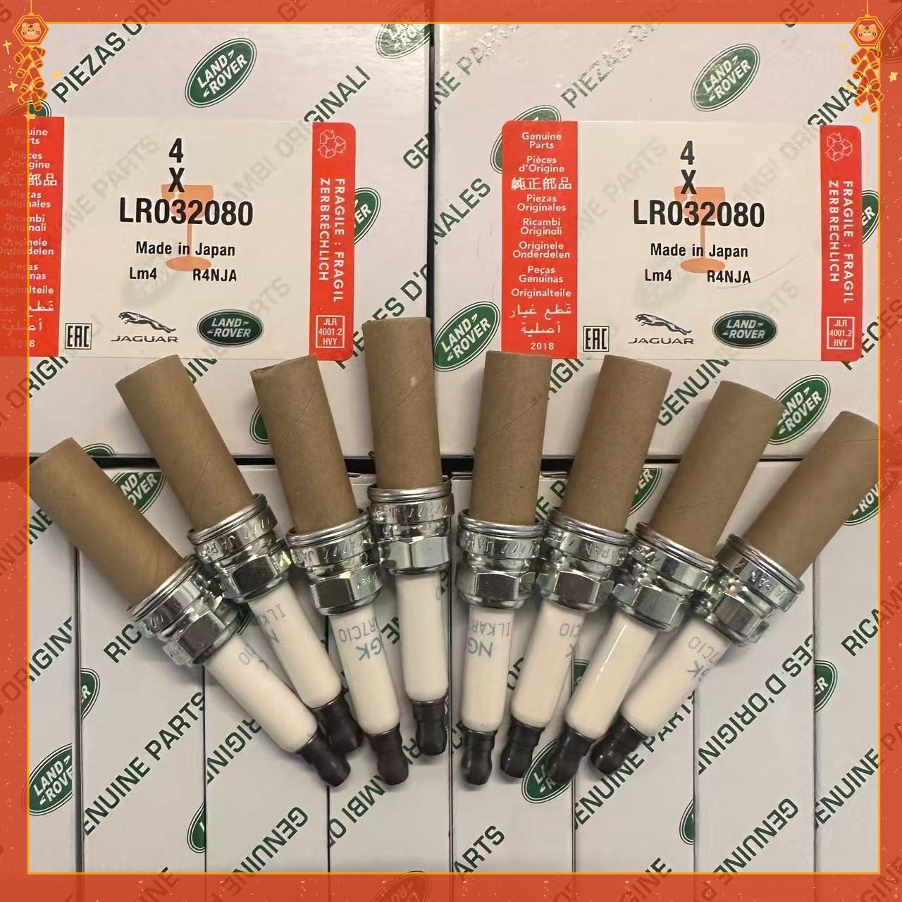 Engine NGK Spark Plugs Set of 8 LR032080 For Land Range Rover 5.0 Liter V8