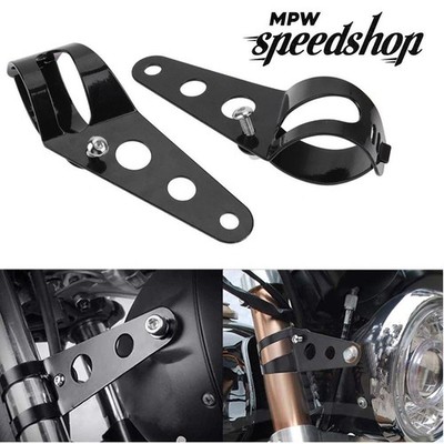 28-36 mm Universal Custom Motorrad Scheinwerfer Halterungen - Schwarz