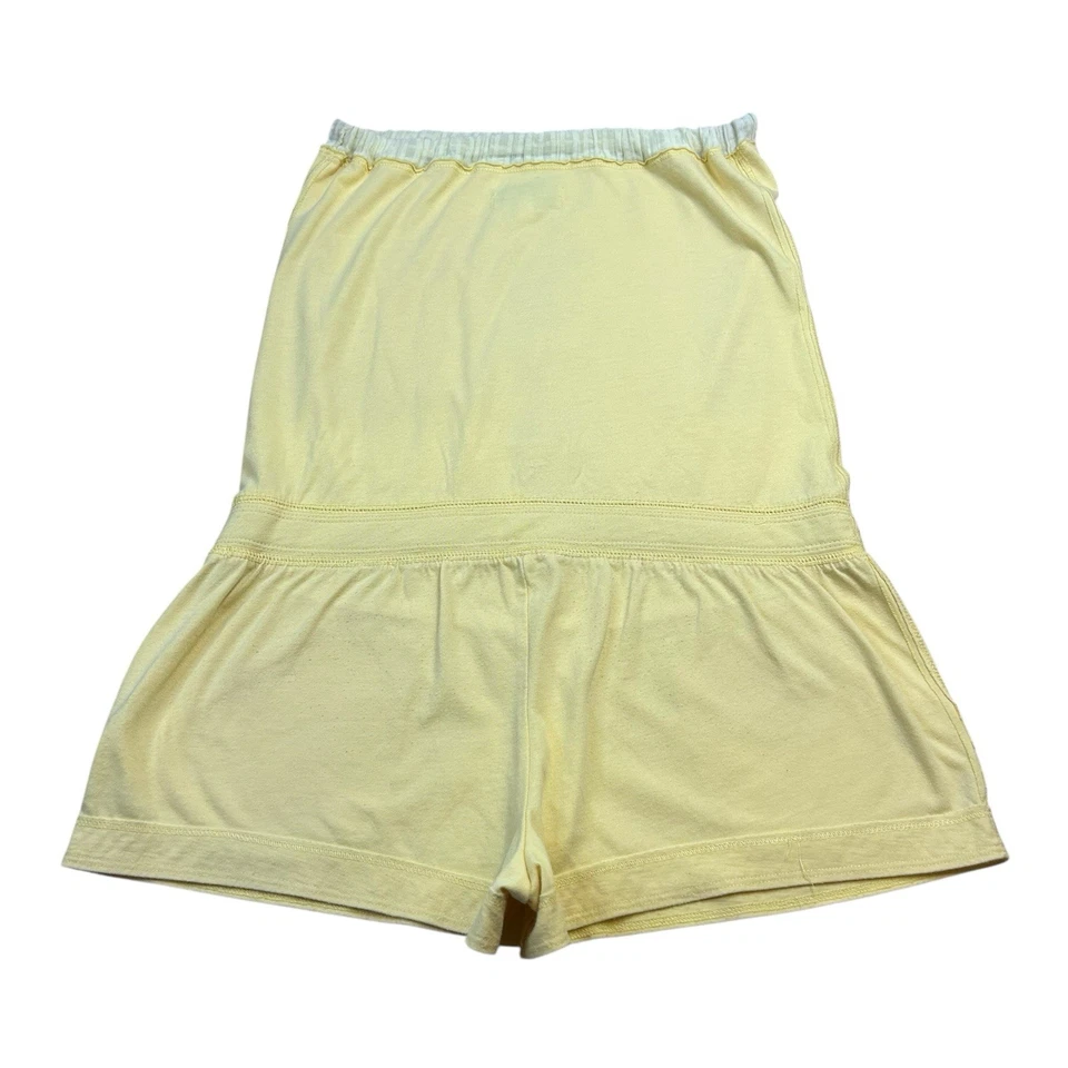 Y2K Abercrombie & Fitch Micro Mini Romper Feminino Médio Amarelo Manteiga RARO - Imagem 3 de 4