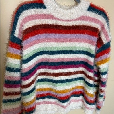 MINKPINK Sweater Debby Eyelash Stripe Sweater size M