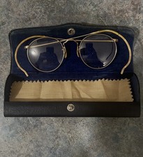 Vintage 1930  s Ful Vue 12k Gold Filled Round Eyeglasses With Case