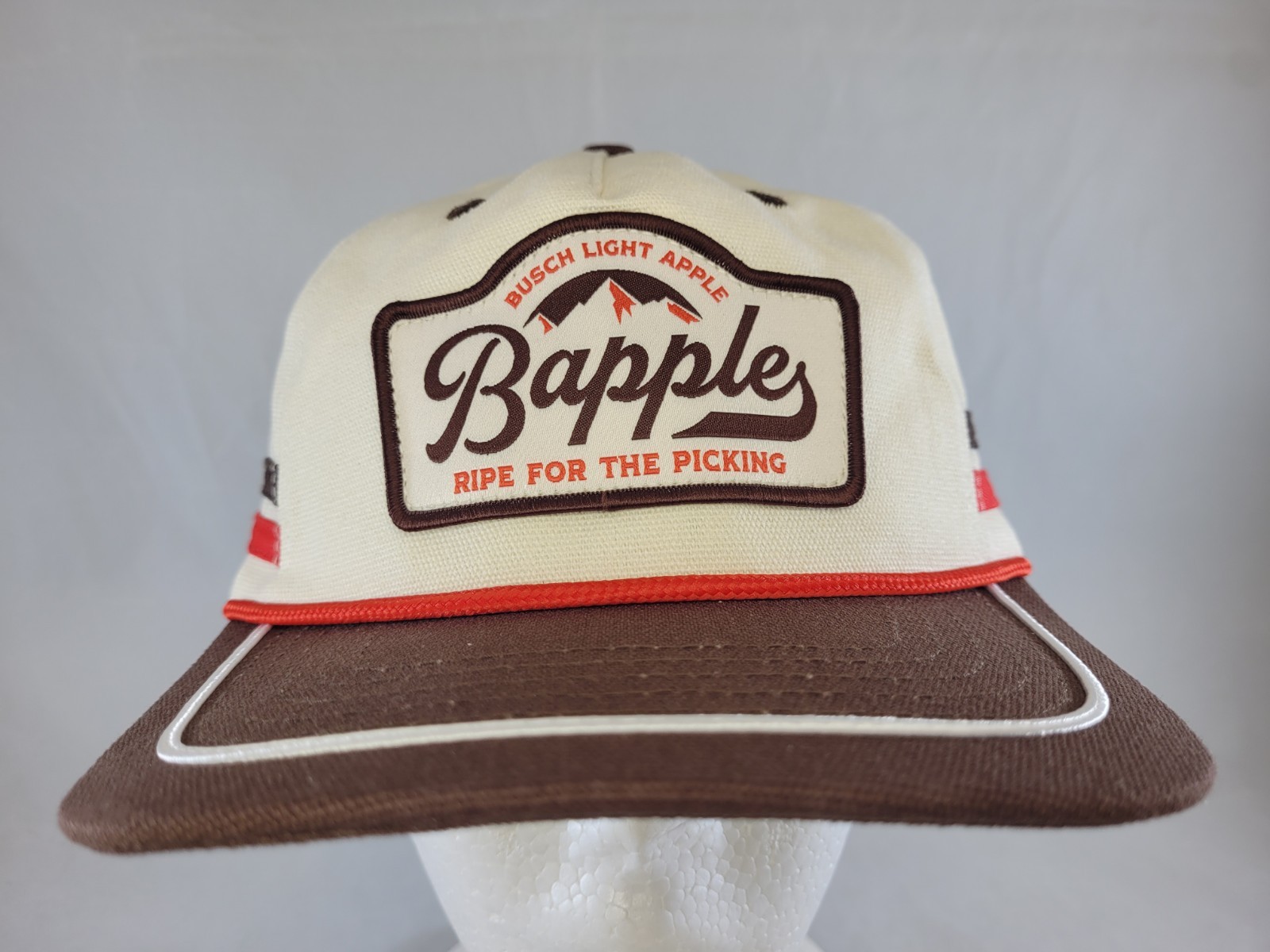 Busch Light Bapple Retro SnapBack Hat Rope Lined NEW