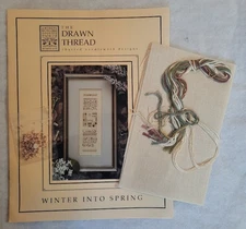 The Drawn Thread - Winter Into Spring - Cross Stitch Kit w/Fabric Floss Charms