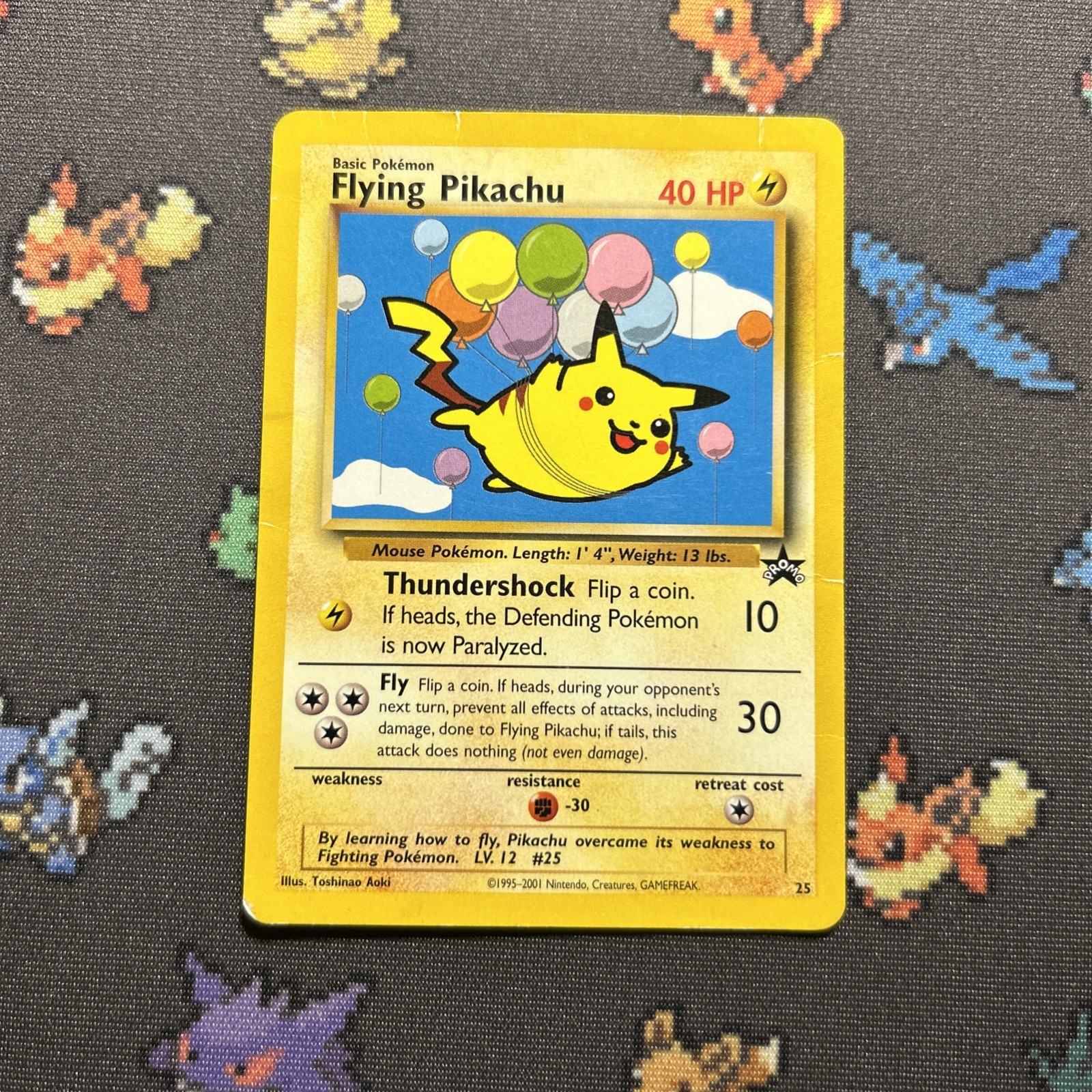 Flying Pikachu 25 Promo PL -Vintage Rare Pokemon Card- Black Star Promo (2z)