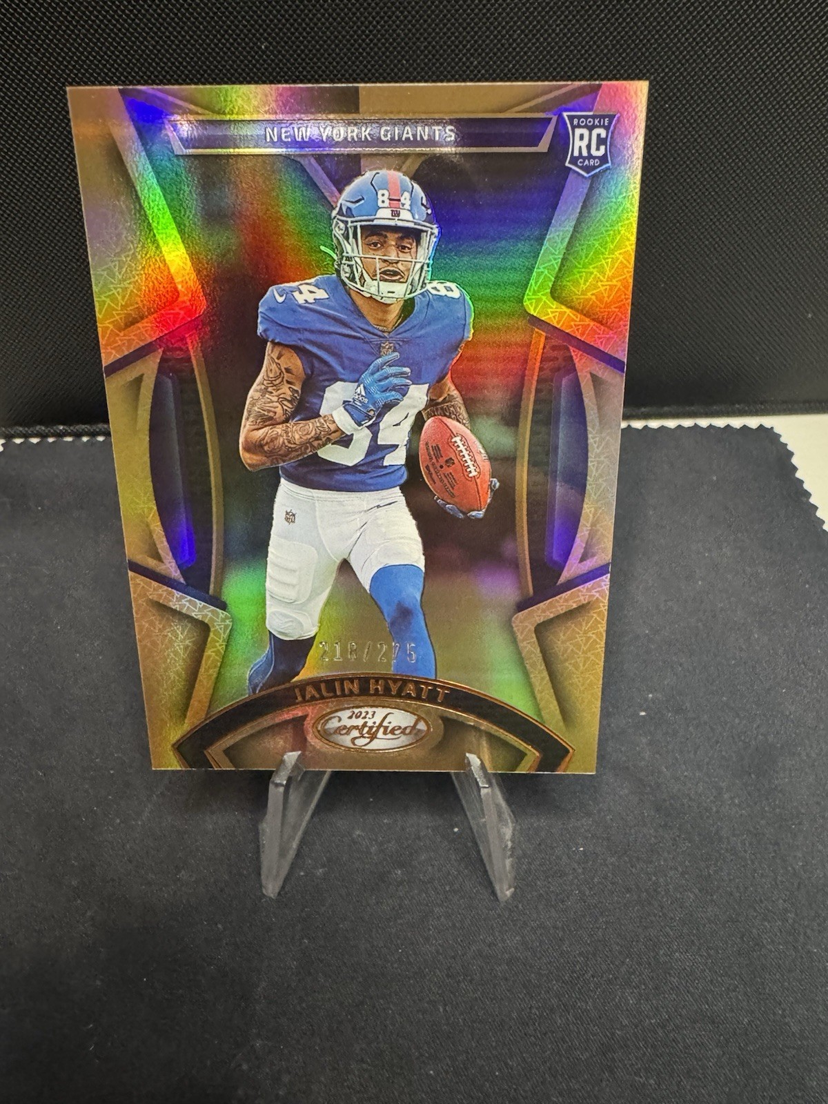 Jalin Hyatt 2023 Panini Certified RC Bronze Mirror SP /275 #126 Giants