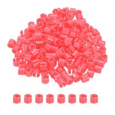 300Pcs Blank Clothes Hanger Marker Fit 3mm Rod for Garment Coding Dark Pink