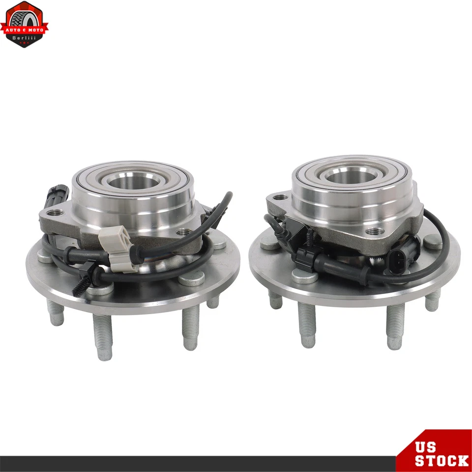 Conjunto de buje de cojinete de rueda delantera de 2 piezas para Chevy Silverado GMC Sierra 1500 Tahoe Foto 2 de 4