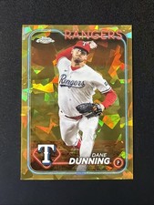2024 Topps Chrome Sapphire Edition Gold /50 Dane Dunning #348 Texas Rangers