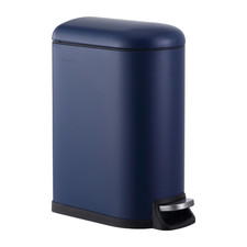 Happimess Hpm1009J Roland Mini 2.6-Gallon Step-Open Trash Can Denim Bluewith