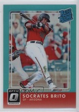 2016 Panini Donruss Optic Rated Rookies Aqua 64/299 Socrates Brito #58 d4e