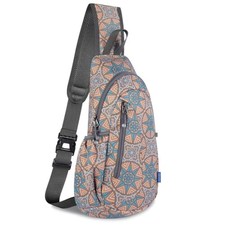 Small Sling Bag, Lightweight Crossbody Backpack for Men Mix-floral Pattern