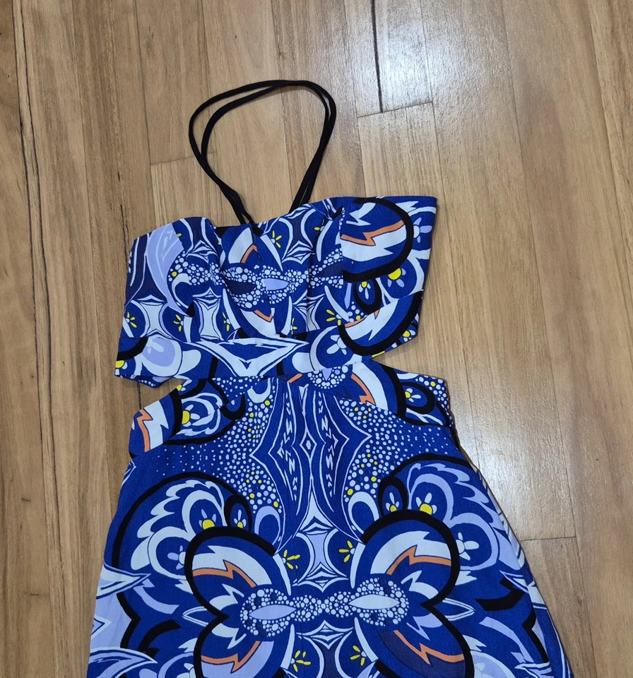 BNWT Bardot Blue Monaco Tile Maxi Dress - Size 10 - image 2 of 4