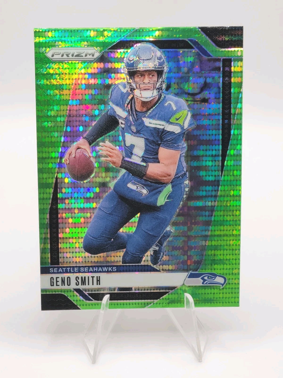 2024 Panini Prizm Football Geno Smith Neon Green Pulsar Seattle Seahawks