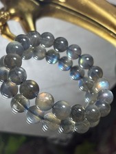 Labradorite Beads 11mm, 16.5cm inner diameter, adjustable tension string