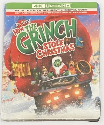 Steelbook How the Grinch Stole Christmas 25th Anniversary 4K UHD Limited Edition