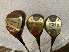 MacGregor Tourney Tommy Armour  693T ? Driver 693W #3  925w #5 Wd Persimmon Set
