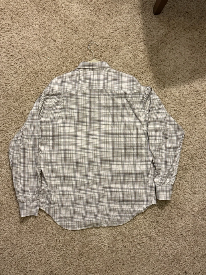 Camisa de vestir informal a cuadros de guinga multicolor Loro Piana con botones para hombre Foto 2 de 4