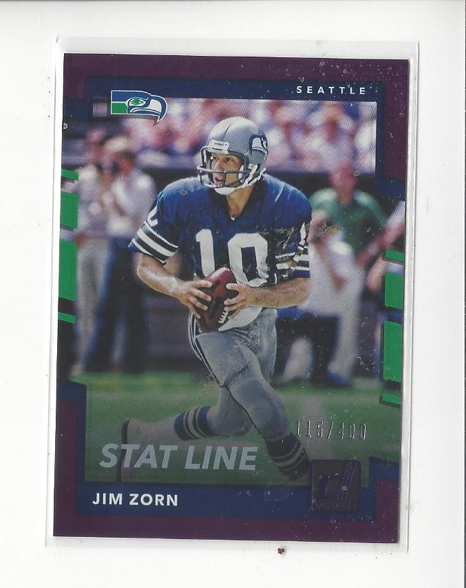 2017 Donruss Season Stat Line #162 Jim Zorn Seahawks /400