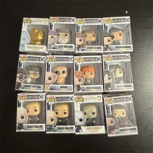 Funko Bitty Pop Harry Potter Mini Lot Harry, Ron, Rare Gold Nearly Headless Nick