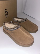 UGG Tazz Braid Platform Slippers Chestnut Suede Women's Size 8 NIB