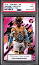 2025 Topps Pristine #134 William Contreras Pink Refractor /15 PSA 9